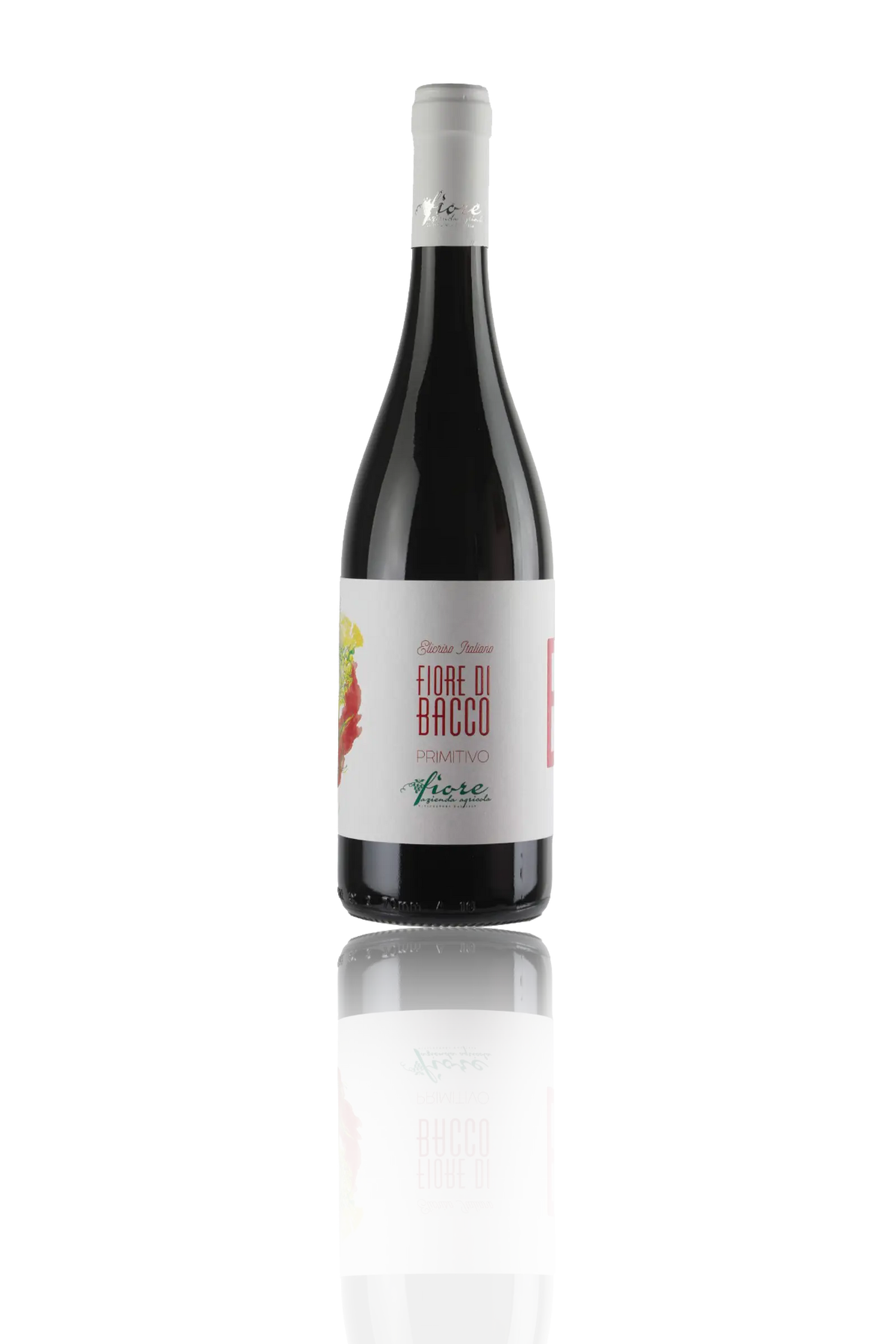 Bottiglia di vino Fiore di Bacco Primitivo E di Cantine Fiore