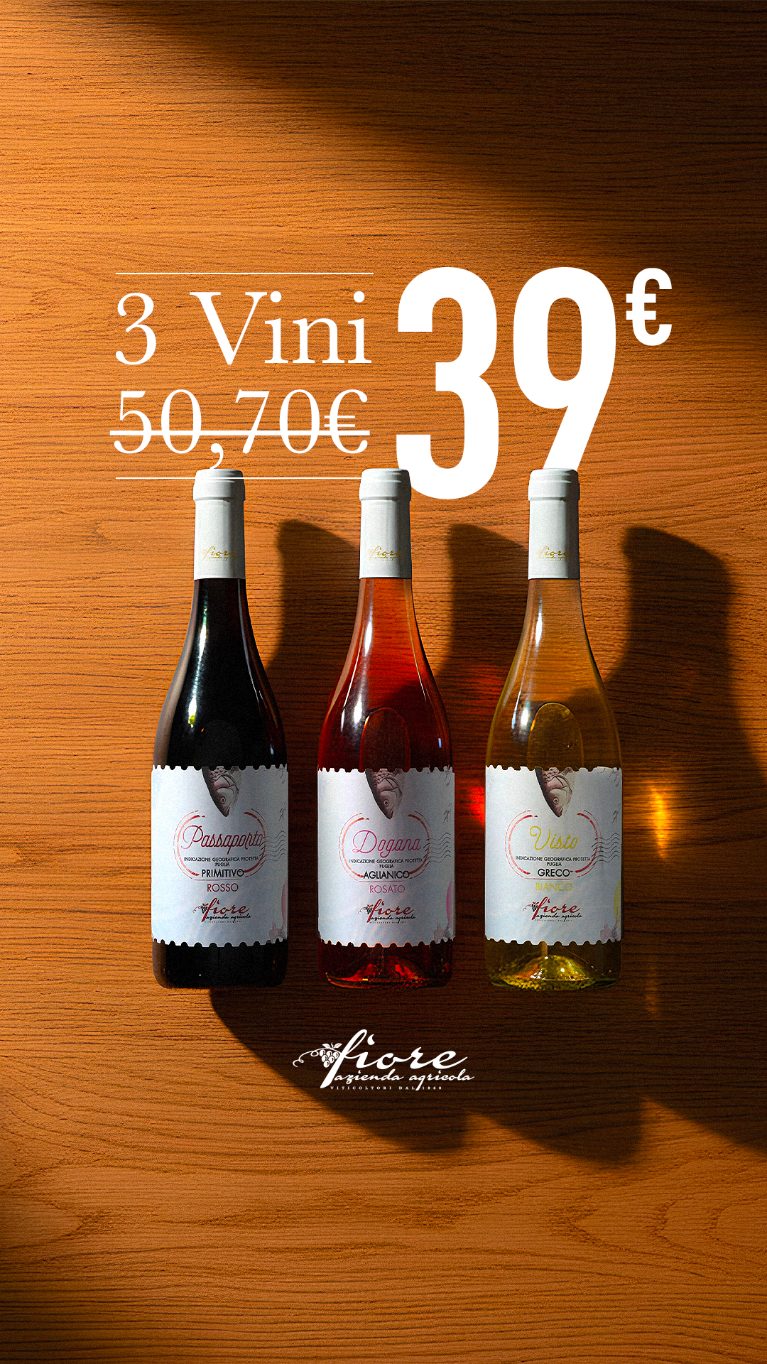 Kit vini Benvenuto in Famiglia: Visto - Dogana - Passaporto, Bianco - Rosato - Rosso