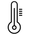 Icona termometro per temperatura bn